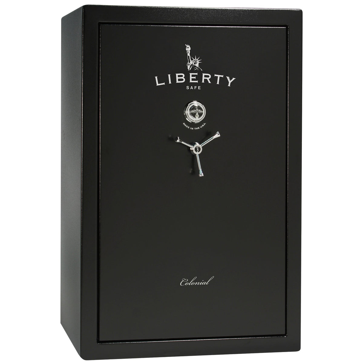 Colonial Series | Level 4 Security | 75 Minute Fire Protection | 35 | DIMENSIONS: 60.5"(H) X 42”(W) X 22"(D*) | Black Textured | Mechanical Lock - closed