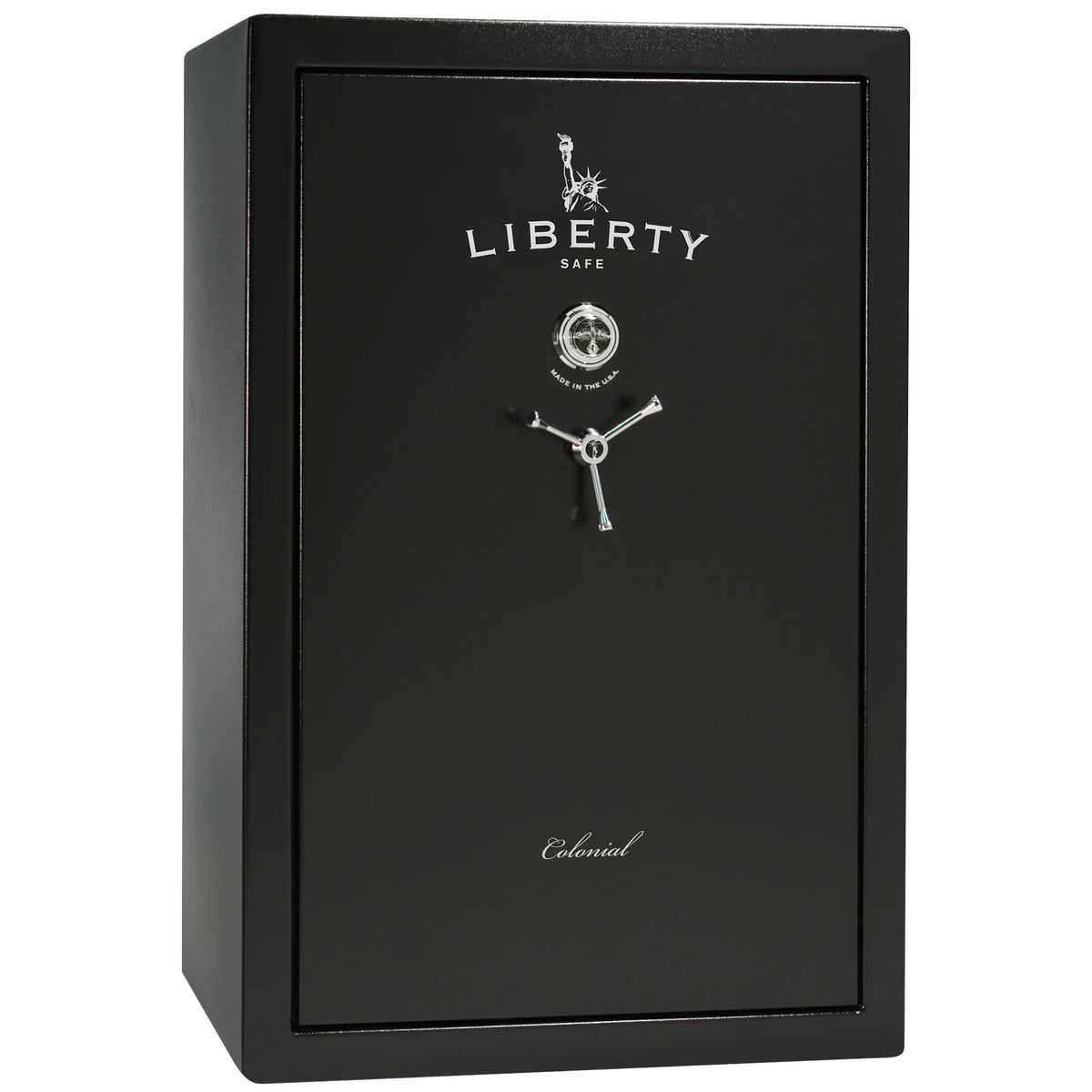 Colonial Series | Level 4 Security | 75 Minute Fire Protection | 35 | DIMENSIONS: 60.5"(H) X 42”(W) X 22"(D*) | Black Textured | Mechanical Lock - closed