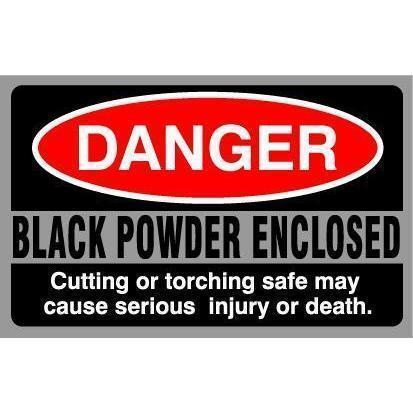 Accessory | Sticker |  Danger - Black Powder Enclosed